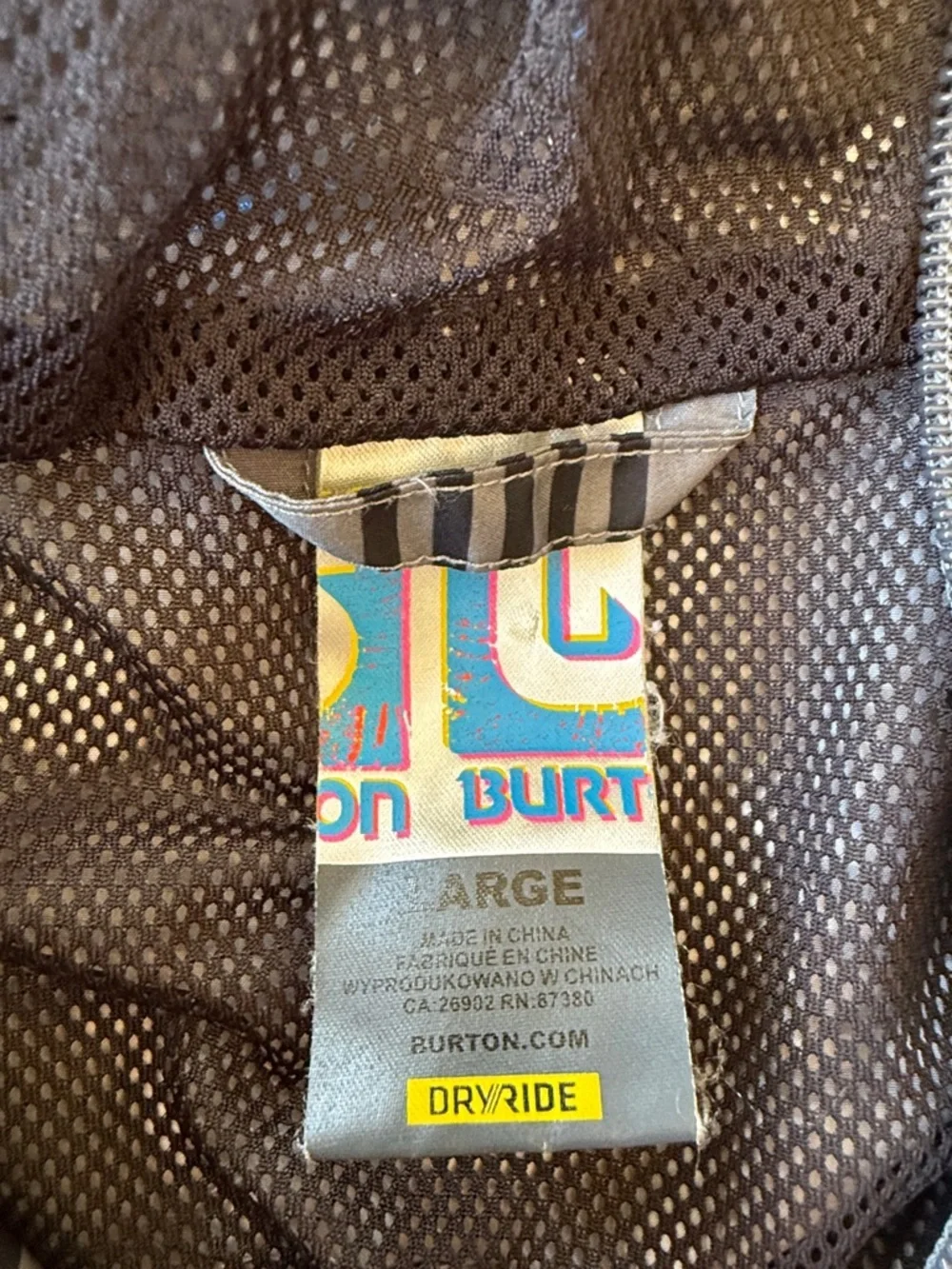 Burton Kids' Dover Gray & Black Striped Hooded Raincoat - NWOT